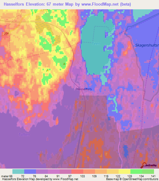 Hasselfors,Sweden Elevation Map