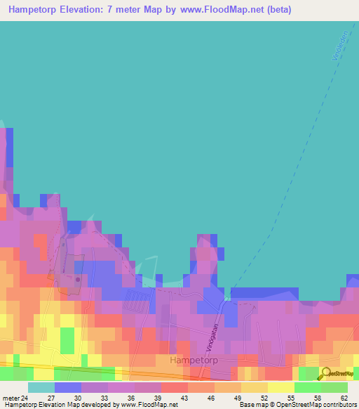 Hampetorp,Sweden Elevation Map