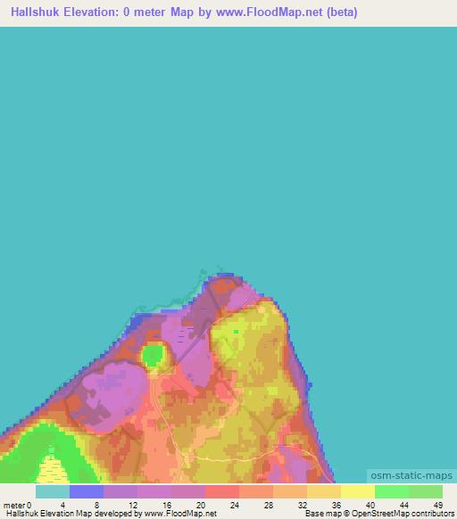 Hallshuk,Sweden Elevation Map