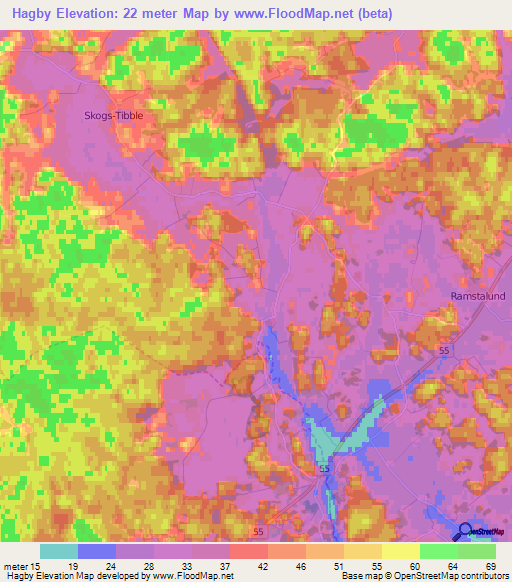 Hagby,Sweden Elevation Map