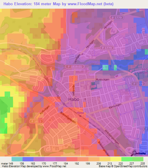 Habo,Sweden Elevation Map