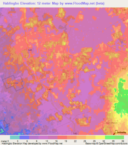 Hablingbo,Sweden Elevation Map