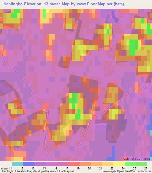 Hablingbo,Sweden Elevation Map