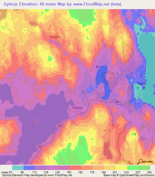 Gyttorp,Sweden Elevation Map