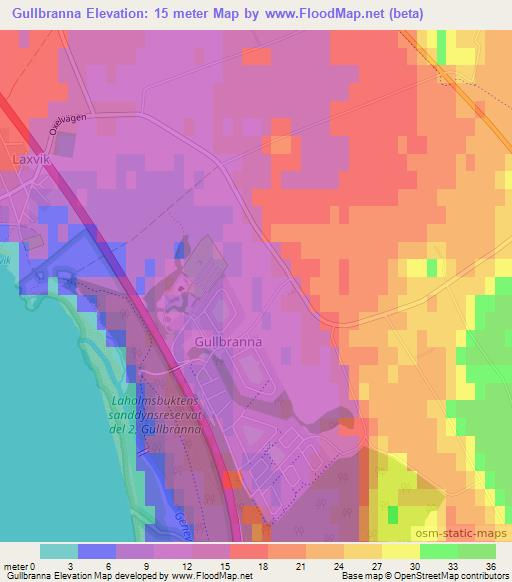 Gullbranna,Sweden Elevation Map