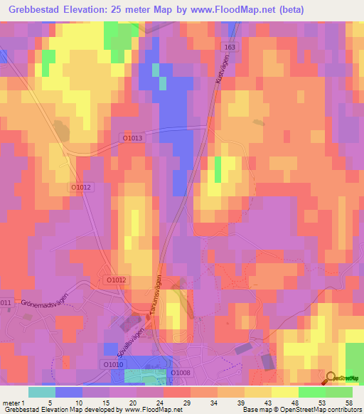 Grebbestad,Sweden Elevation Map