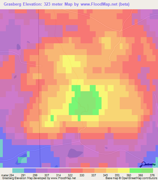 Grasberg,Sweden Elevation Map