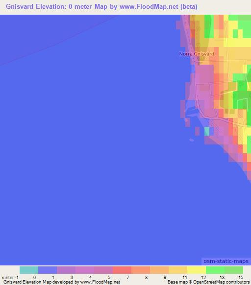 Gnisvard,Sweden Elevation Map