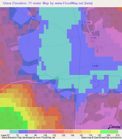 Glava,Sweden Elevation Map