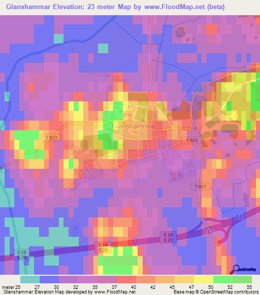 Glanshammar,Sweden Elevation Map