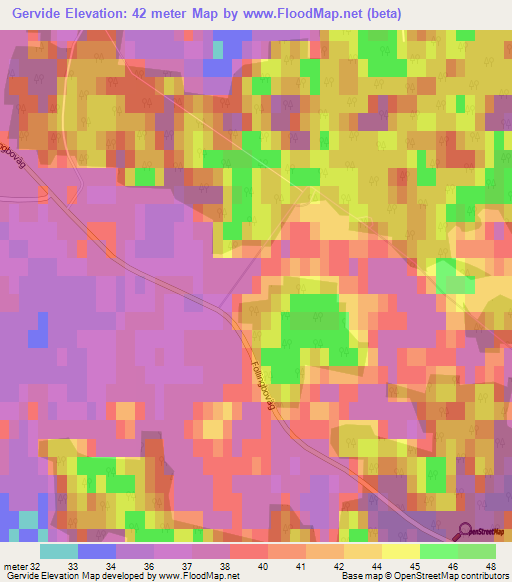 Gervide,Sweden Elevation Map