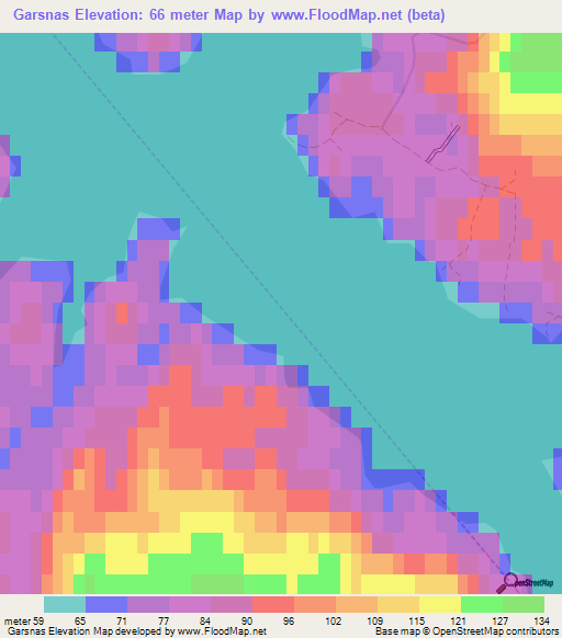 Garsnas,Sweden Elevation Map