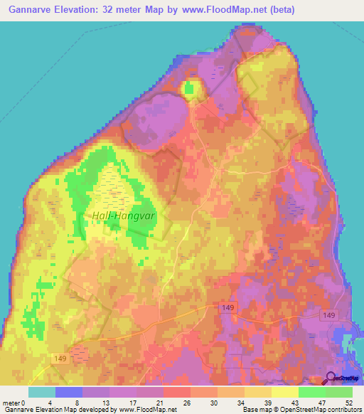 Gannarve,Sweden Elevation Map