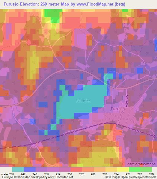 Furusjo,Sweden Elevation Map