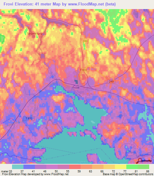 Frovi,Sweden Elevation Map