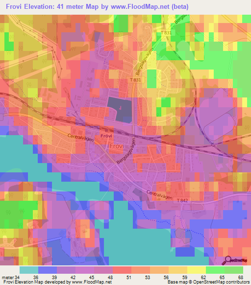 Frovi,Sweden Elevation Map