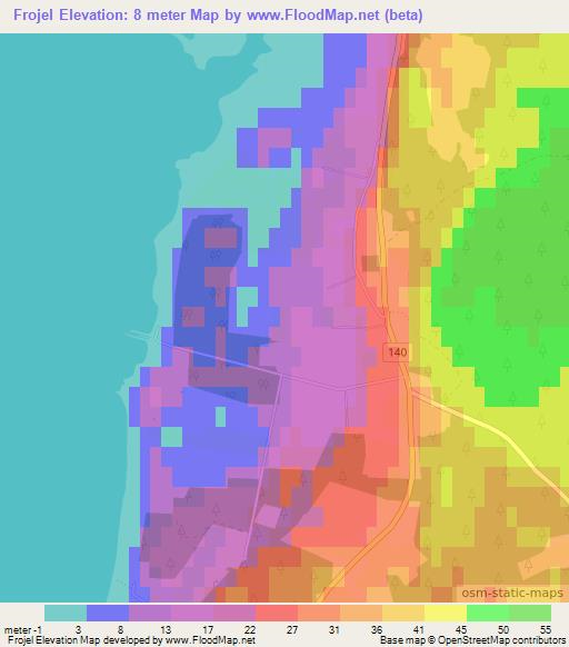 Frojel,Sweden Elevation Map