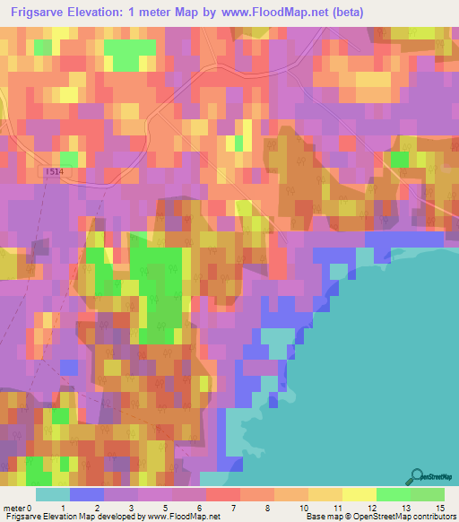 Frigsarve,Sweden Elevation Map