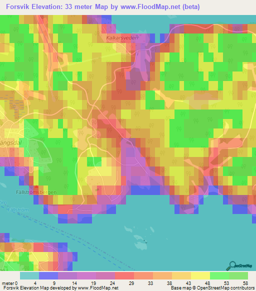 Forsvik,Sweden Elevation Map