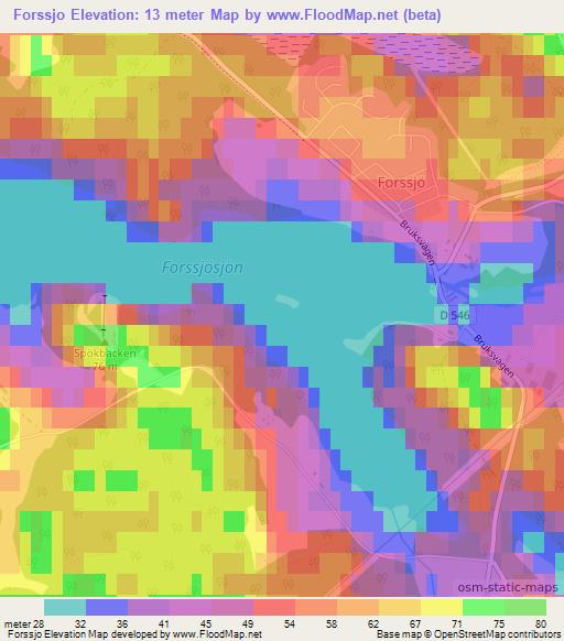 Forssjo,Sweden Elevation Map