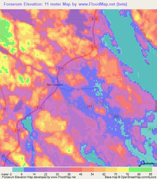 Forserum,Sweden Elevation Map