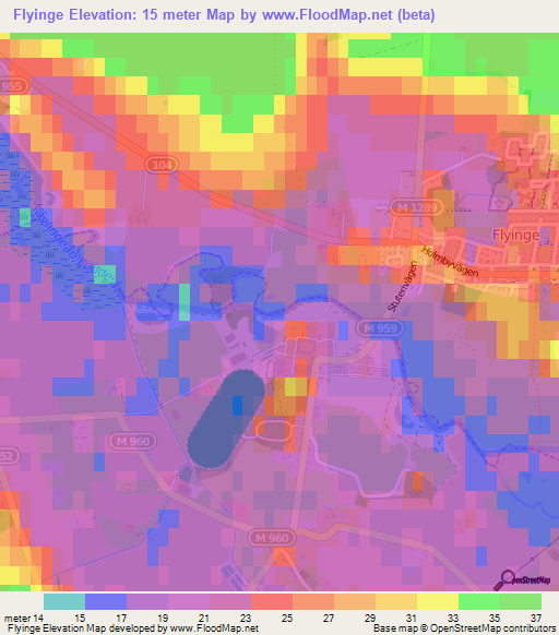 Flyinge,Sweden Elevation Map