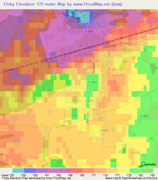 Floby,Sweden Elevation Map