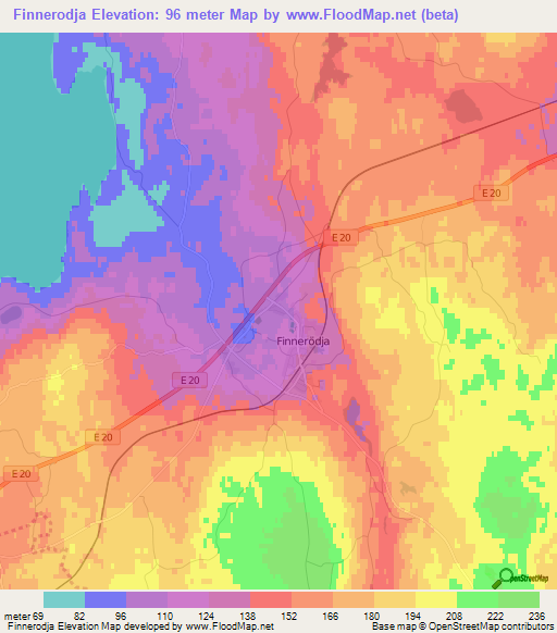 Finnerodja,Sweden Elevation Map