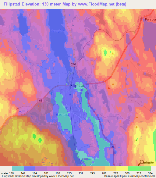 Filipstad,Sweden Elevation Map