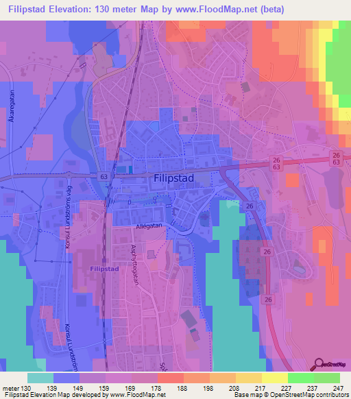 Filipstad,Sweden Elevation Map