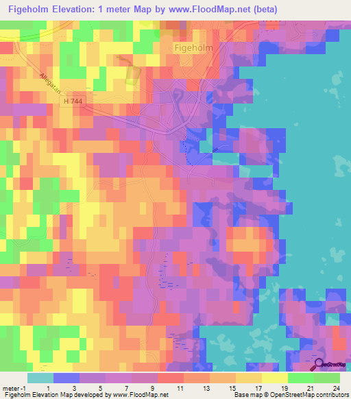 Figeholm,Sweden Elevation Map