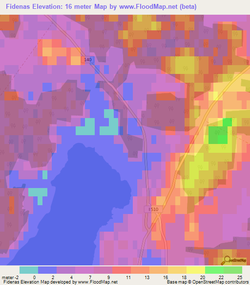 Fidenas,Sweden Elevation Map