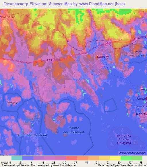 Faermanstorp,Sweden Elevation Map