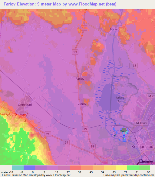 Farlov,Sweden Elevation Map