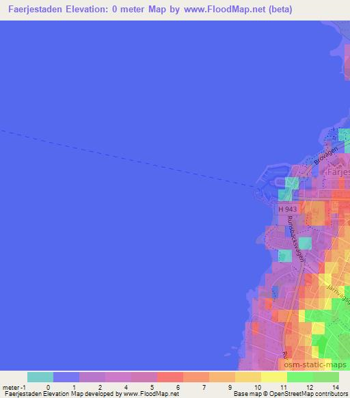 Faerjestaden,Sweden Elevation Map