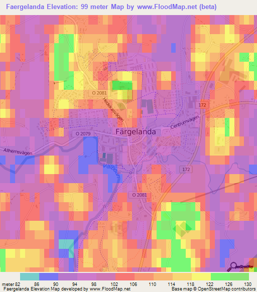 Faergelanda,Sweden Elevation Map