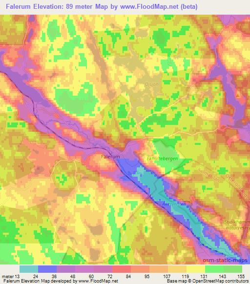 Falerum,Sweden Elevation Map