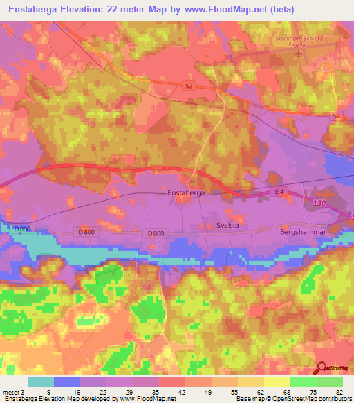 Enstaberga,Sweden Elevation Map