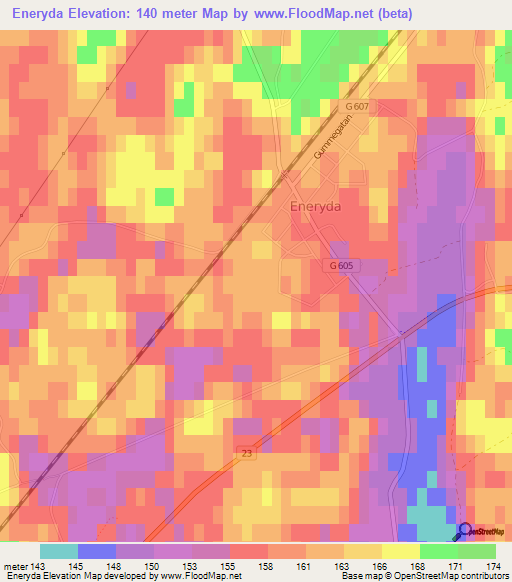 Eneryda,Sweden Elevation Map