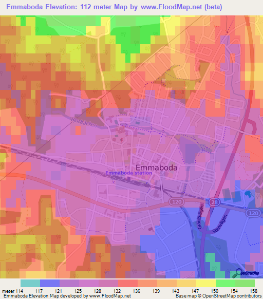 Emmaboda,Sweden Elevation Map