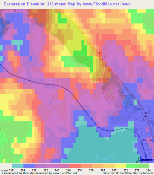 Ekenassjon,Sweden Elevation Map