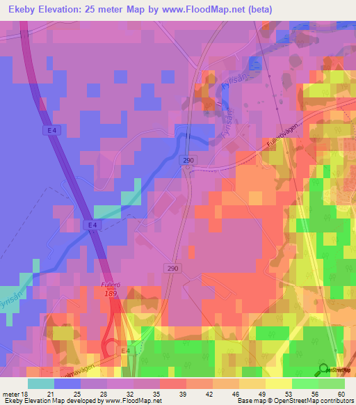 Ekeby,Sweden Elevation Map