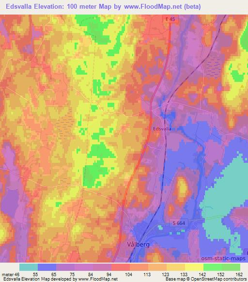 Edsvalla,Sweden Elevation Map