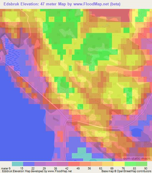 Edsbruk,Sweden Elevation Map