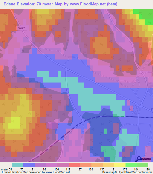 Edane,Sweden Elevation Map