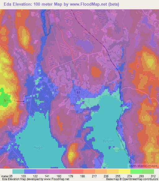 Eda,Sweden Elevation Map