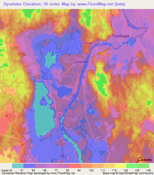 Dyvelsten,Sweden Elevation Map