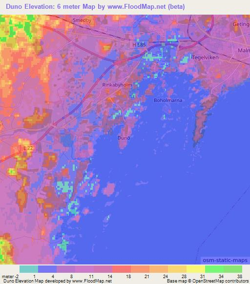 Duno,Sweden Elevation Map