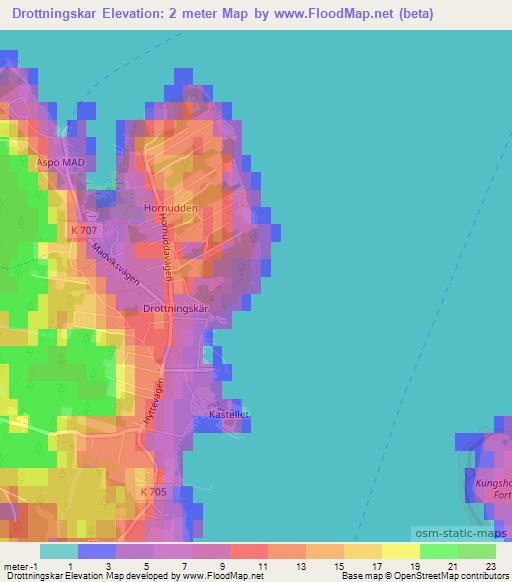 Drottningskar,Sweden Elevation Map