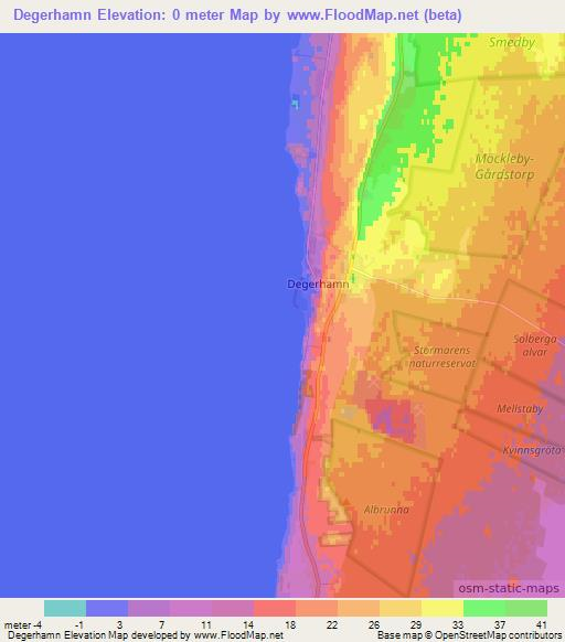 Degerhamn,Sweden Elevation Map